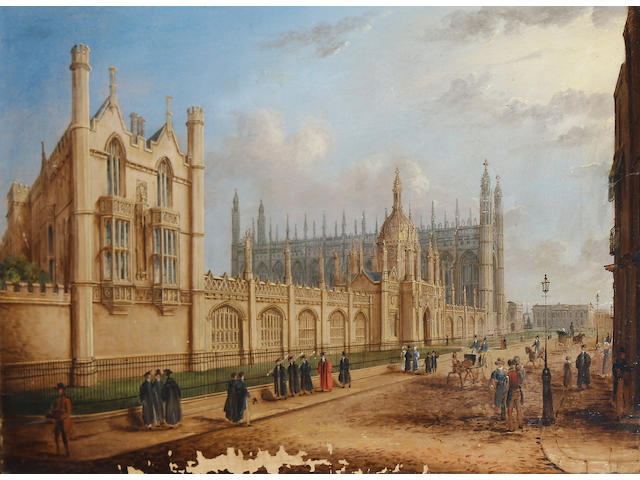 Richard Bankes Harraden (British, 1778-1862) The Provost's Lodge, Kings College, Cambridge; View of Kings College, Cambridge each 43 x 65.5cm (16 15/16 x 25 13/16in).(2)