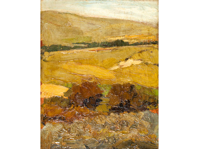 Nikolaos Lytras (Greek, 1883-1927) Landscape 54 x 42.5 cm.