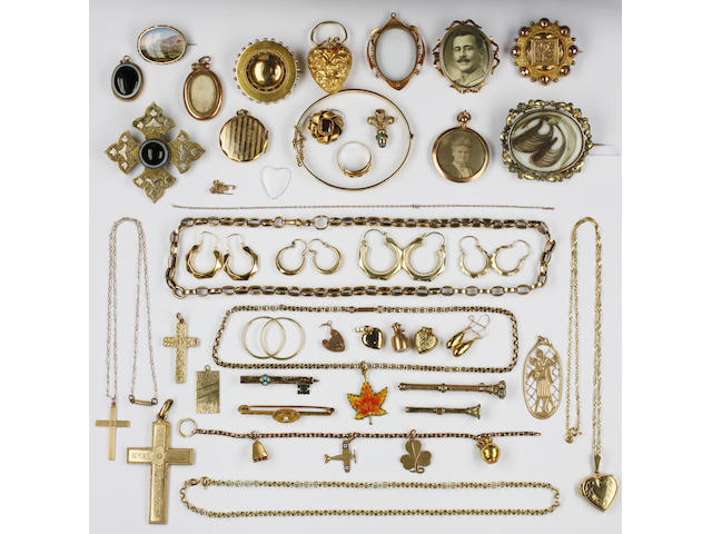 A collection of Victorian brooches,