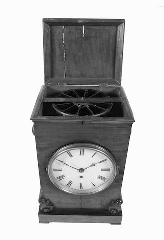 A Victorian mahogany cased night-watchman's timepiece,