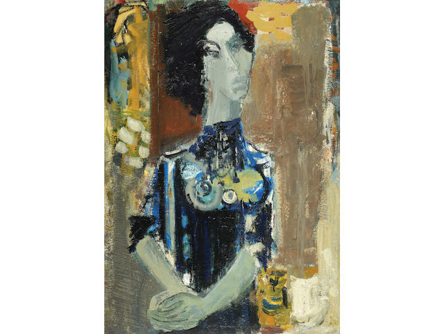 Yehezkel Streichman (Israeli, 1906-1993) Portrait of a woman, 1940
