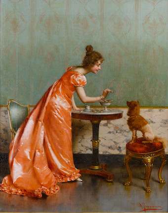 Vittorio Reggianini (Italian, 1858-1939) The unconditional lover image 1