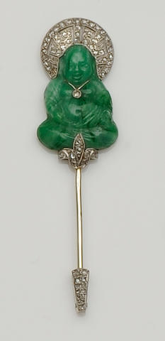 An early 20th century French jabot pin, by Lacloche Freres