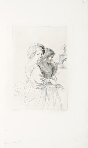 BARTOLOZZI (FRANCESCO) Eighty-Two [-Seventy-Three] Prints Engraved by F. Bartolozzi, &c. From the Original Collection of Drawings of Guercino, in the Collection of His Majesty, 2 vol. bound in one
