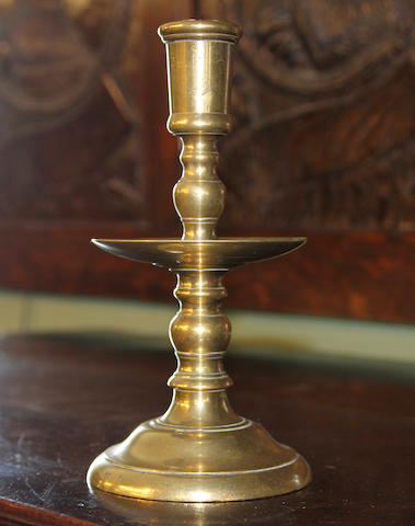 A turned alloy candlestickIn the Heemskirk tradition