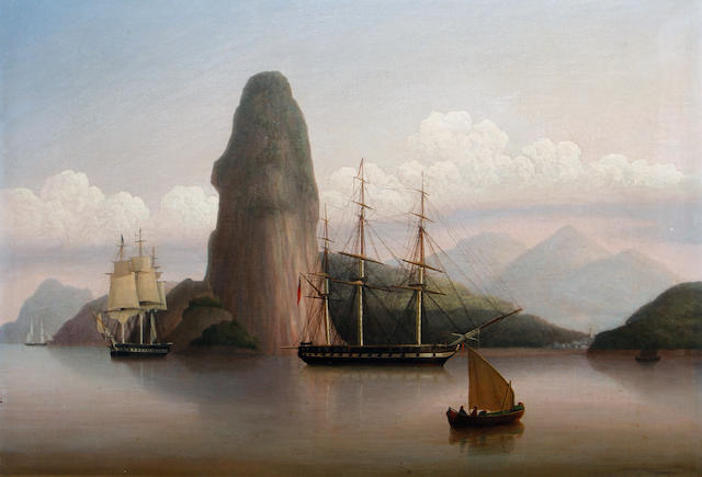 George Mounsey Wheatley Atkinson (British, circa 1806-1884) Entrance to Rio de Janeiro, Brazil