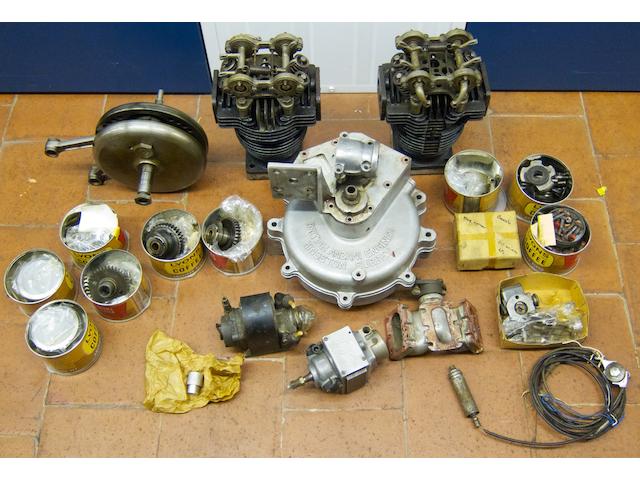 A believed complete British Anzani 8 valve 1098cc v-twin engine,
