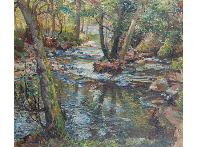 Samuel John Lamorna Birch, R.A., R.W.S., R.W.A. (British, 1869-1955) 'The dimpled pool in June, Devon'