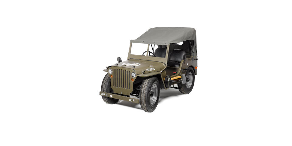 A half scale model of a 1940s Willys Jeep,