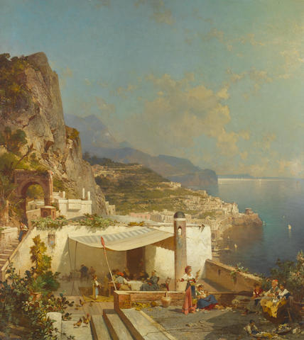 Bonhams : Franz Richard Unterberger (Austrian, 1838-1902) Amalfi, Golfo