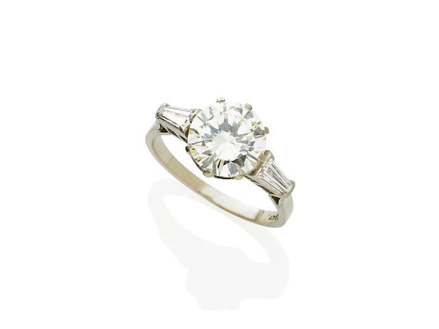 A 2.53 carat solitaire diamond ring