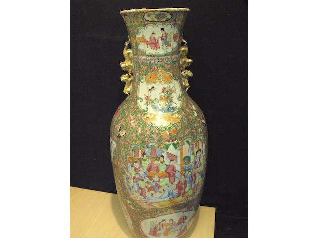 A large Chinese Canton famille rose vase