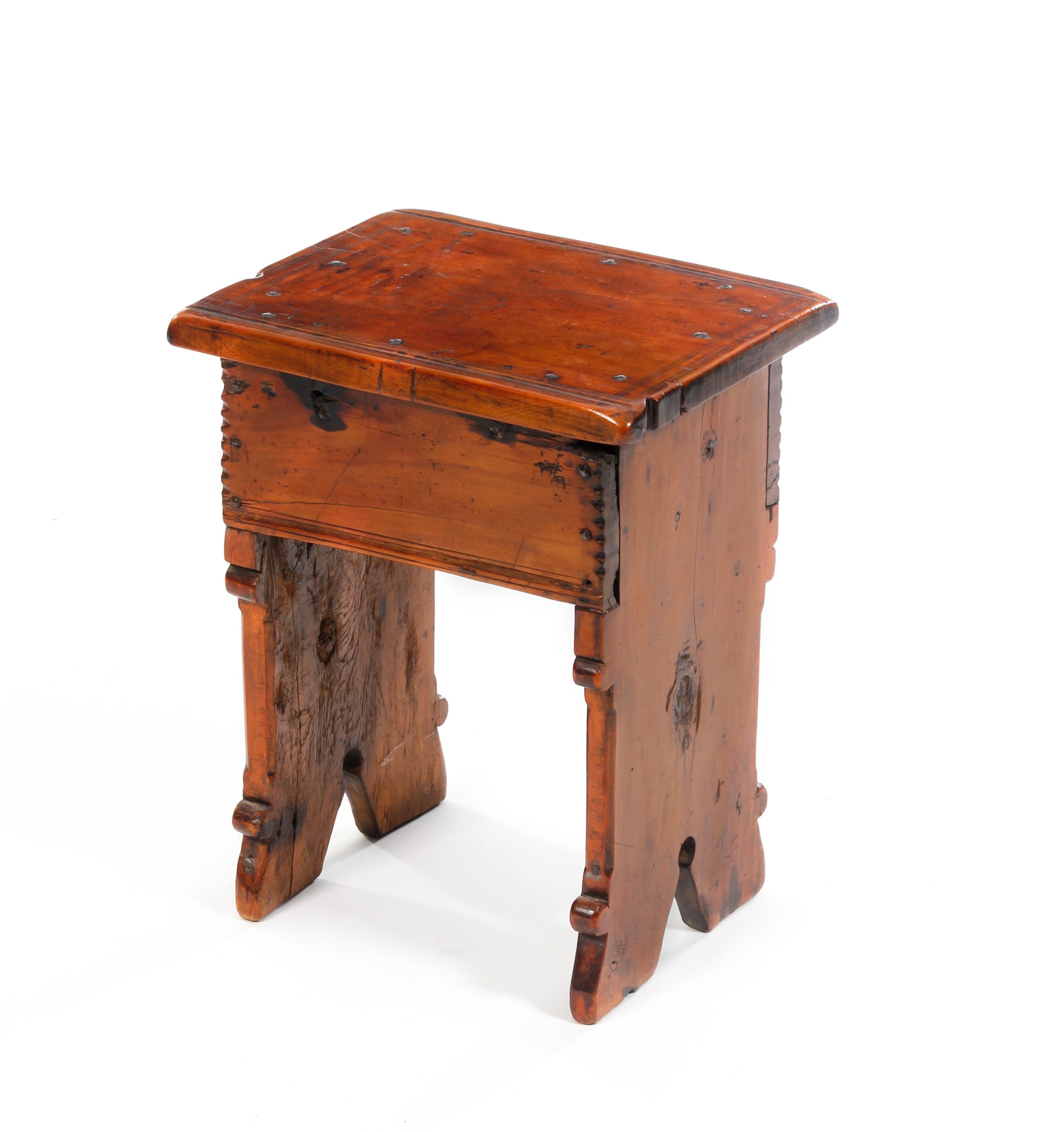 A cedar boarded stool