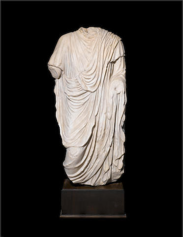 A Roman marble togatus figure