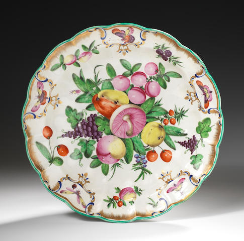 A Worcester circular dish from the Duke of Gloucester service, circa 1775