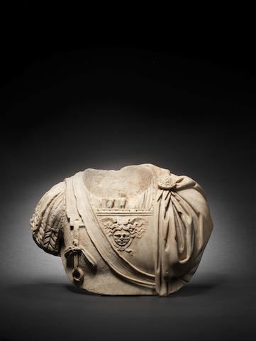 A Roman marble cuirassed bust