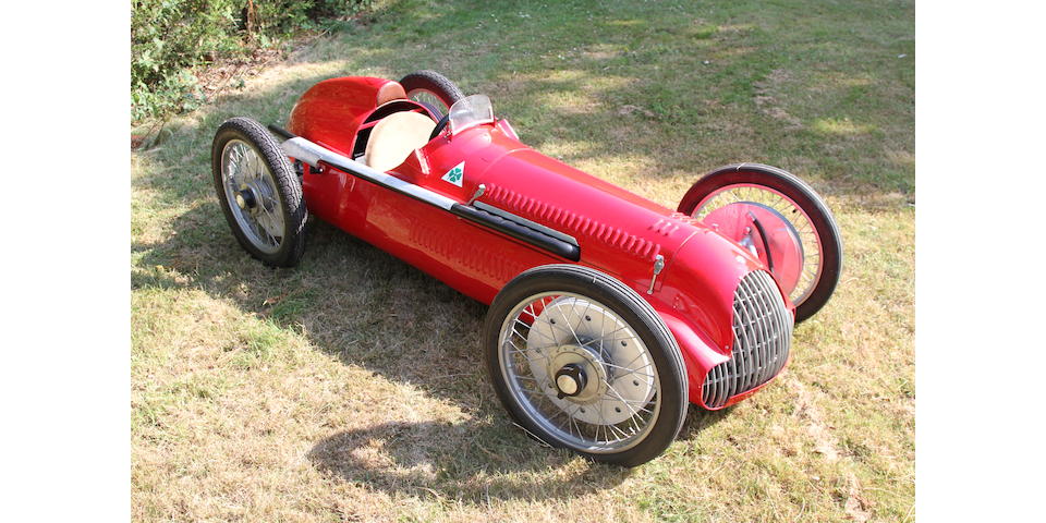 A half-scale Alfa Romeo 158 petrol-driven child's car,
