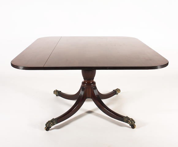 A George IV mahogany pedestal dining or breakfast table