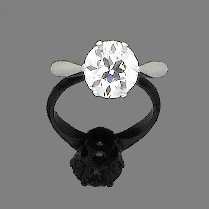 A diamond single-stone ring image 1