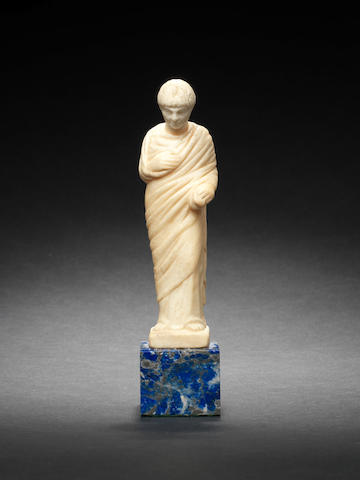 A Roman marble togatus statuette