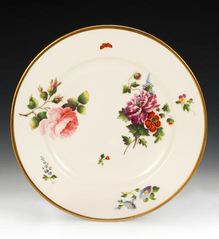 A good Nantgarw plate by Thomas Pardoe, circa 1818-20