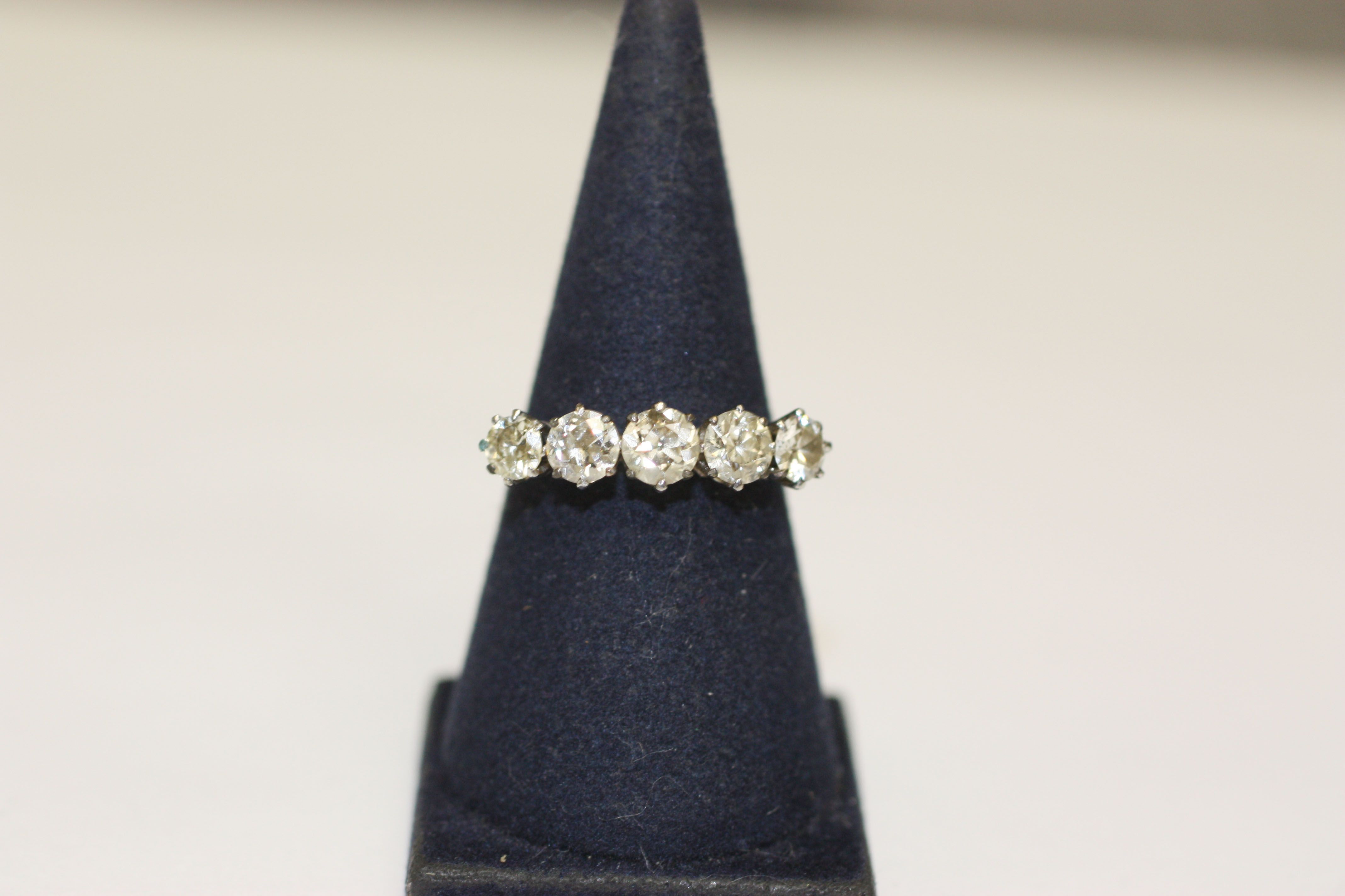 A five stone diamond ring
