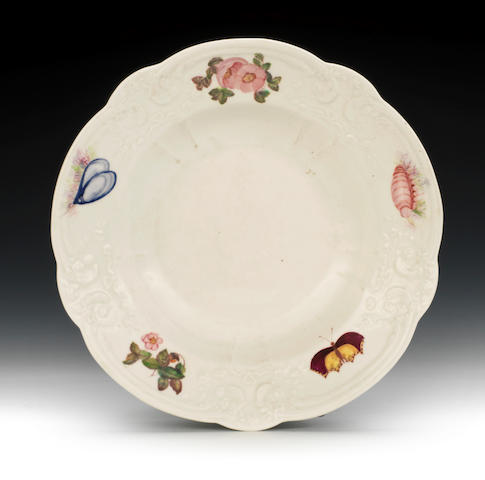 A rare Nantgarw deep plate, circa 1818-20