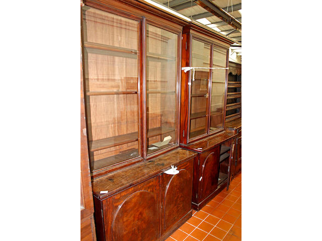 Two similar Victorian mahogany tall bookcases