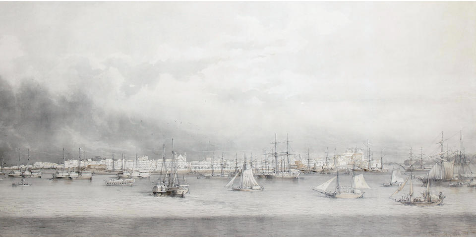 Giuseppe Leone (Joseph L&#233;on) Righini (Italian, circa 1820-1884) Panorama of Bel&#233;m do Par&#225;, Brazil