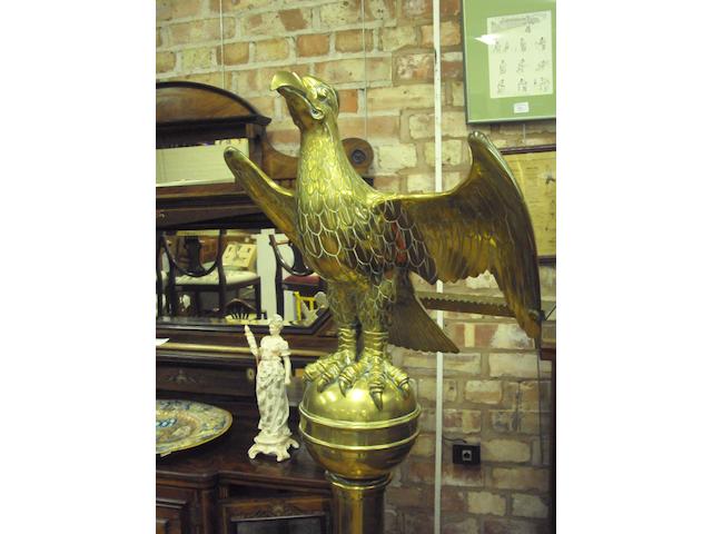 A late 19th century/early 20th century brass lectern