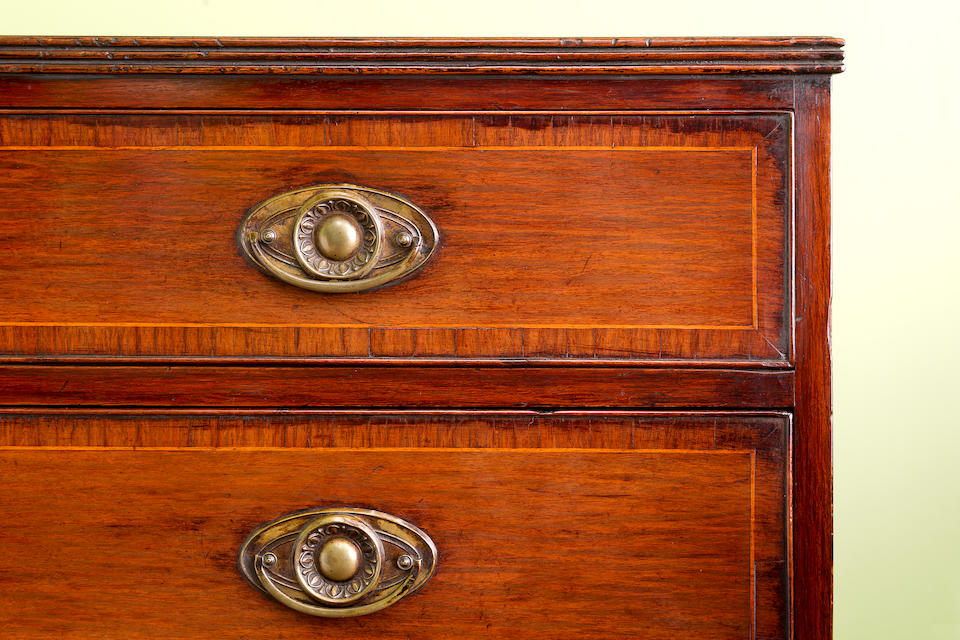 An important early Australian casuarina, beefwood and cedar chest of drawers attributed to Lawrence Butler circa 1810