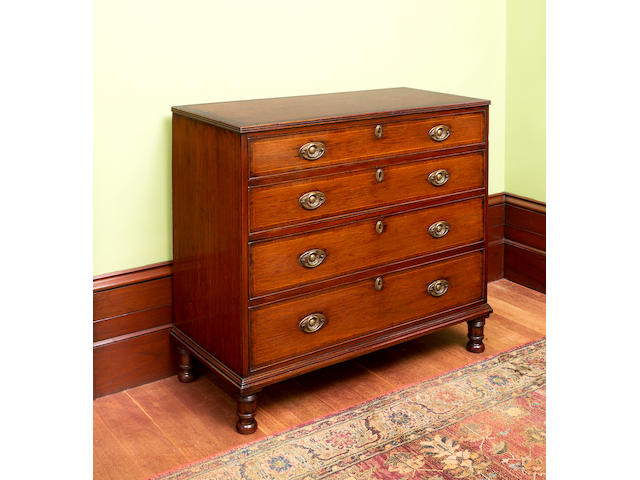An important early Australian casuarina, beefwood and cedar chest of drawers attributed to Lawrence Butler circa 1810