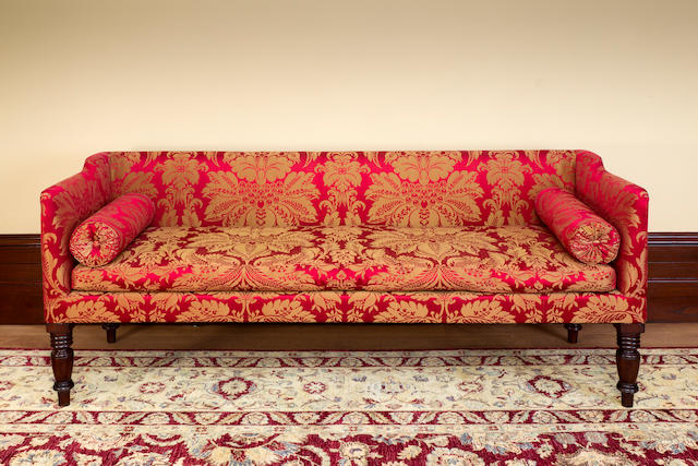 An Australian cedar and upholstered sofa Tasmania, circa 1820