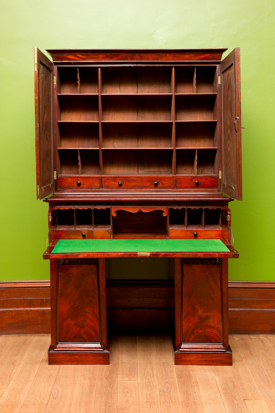 A rare early Australian cedar secretaire bookcase circa 1835