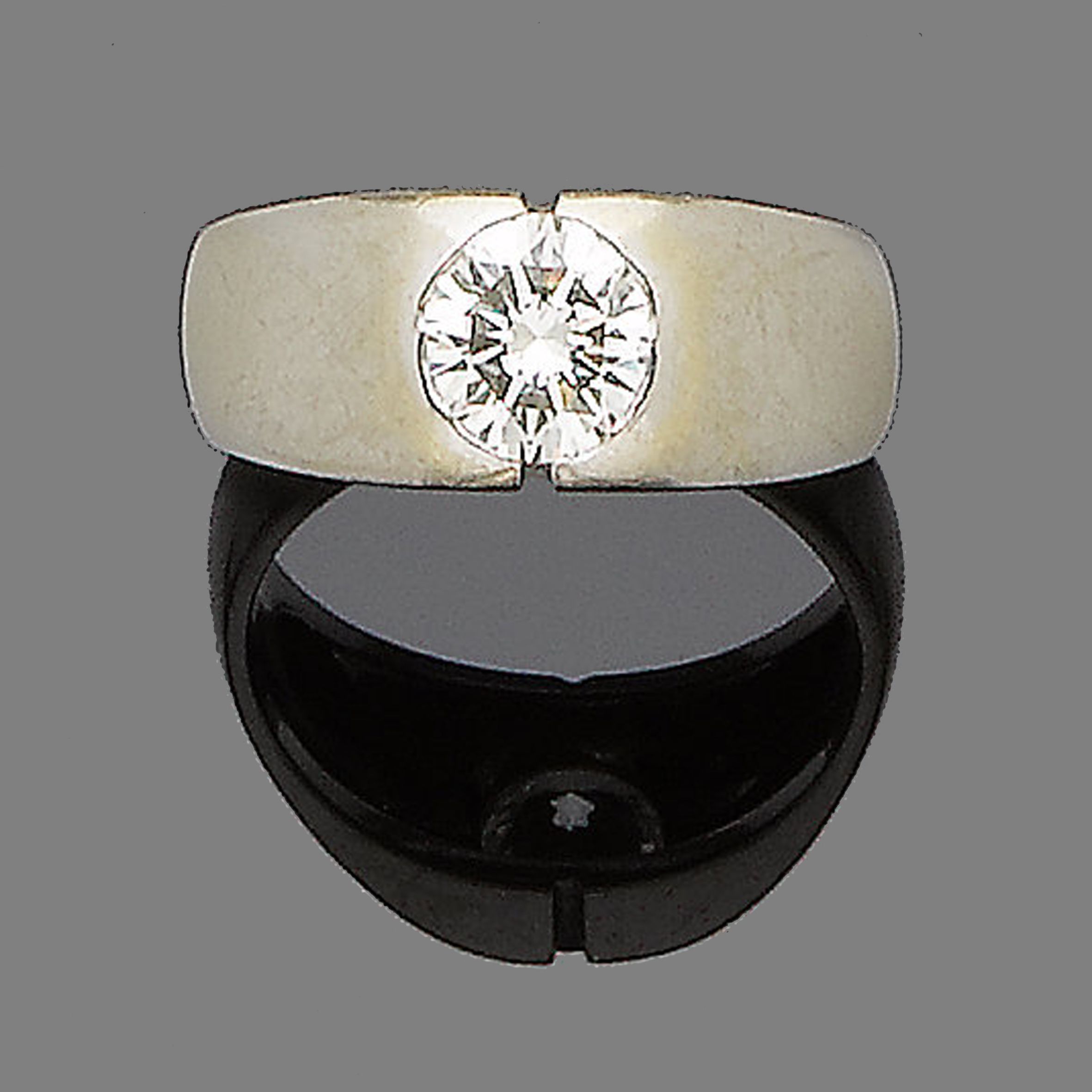 A diamond single-stone ring