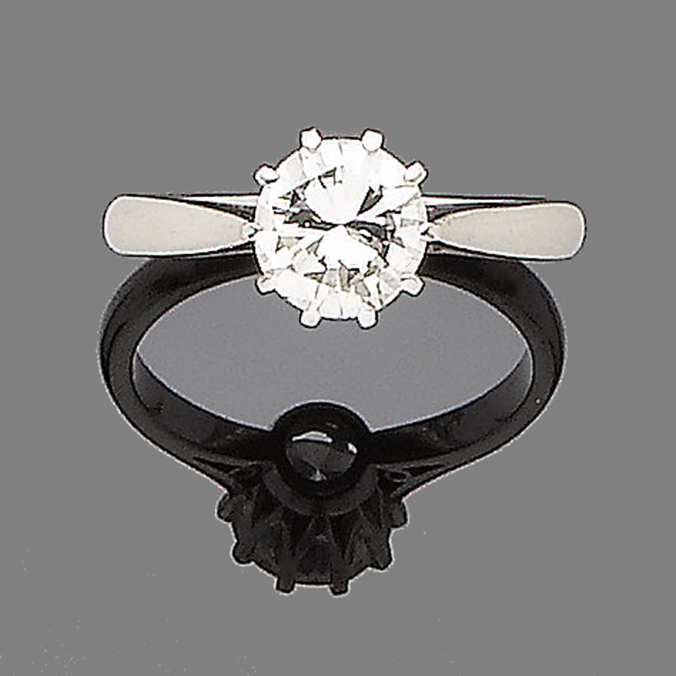 A diamond single-stone ring