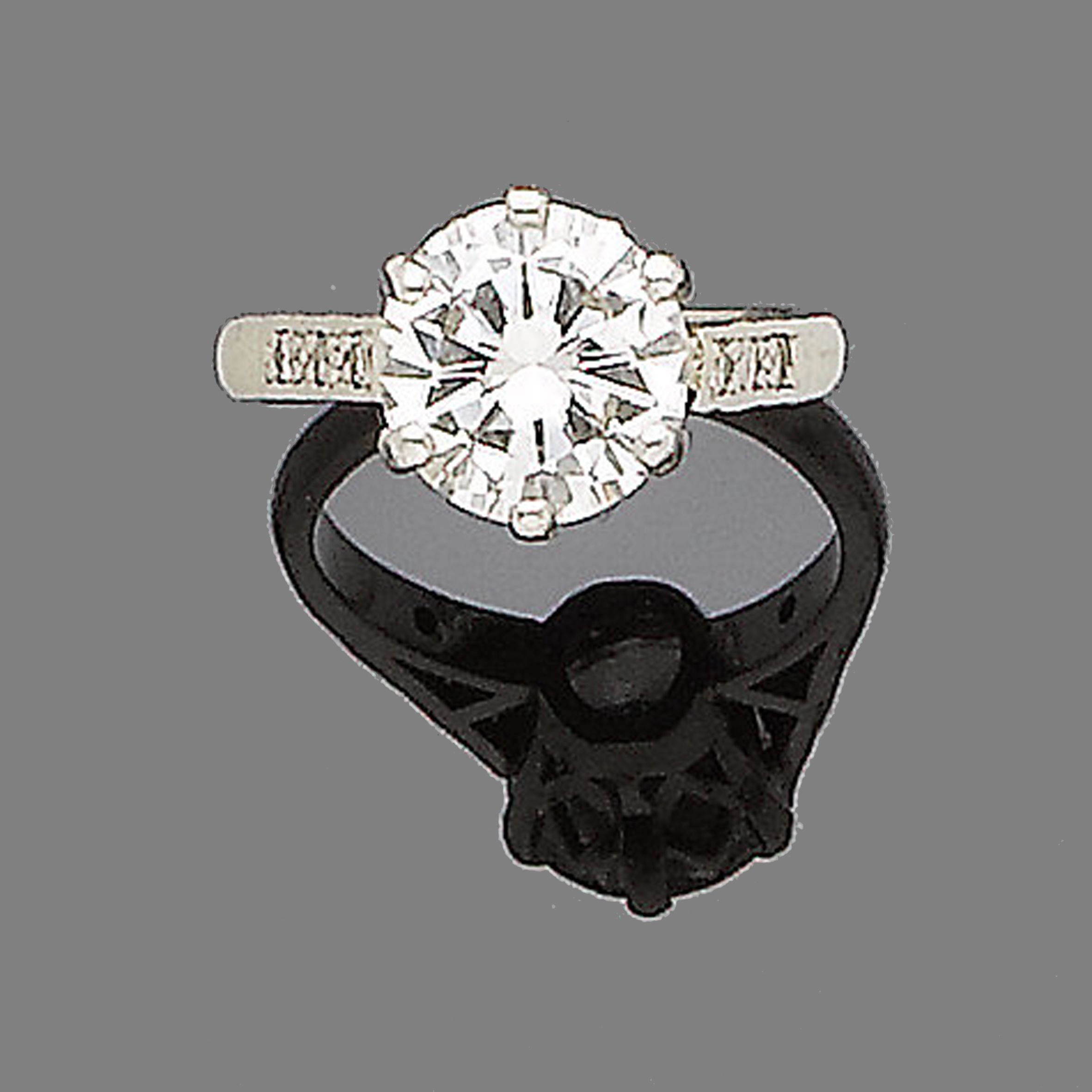 A diamond single-stone ring