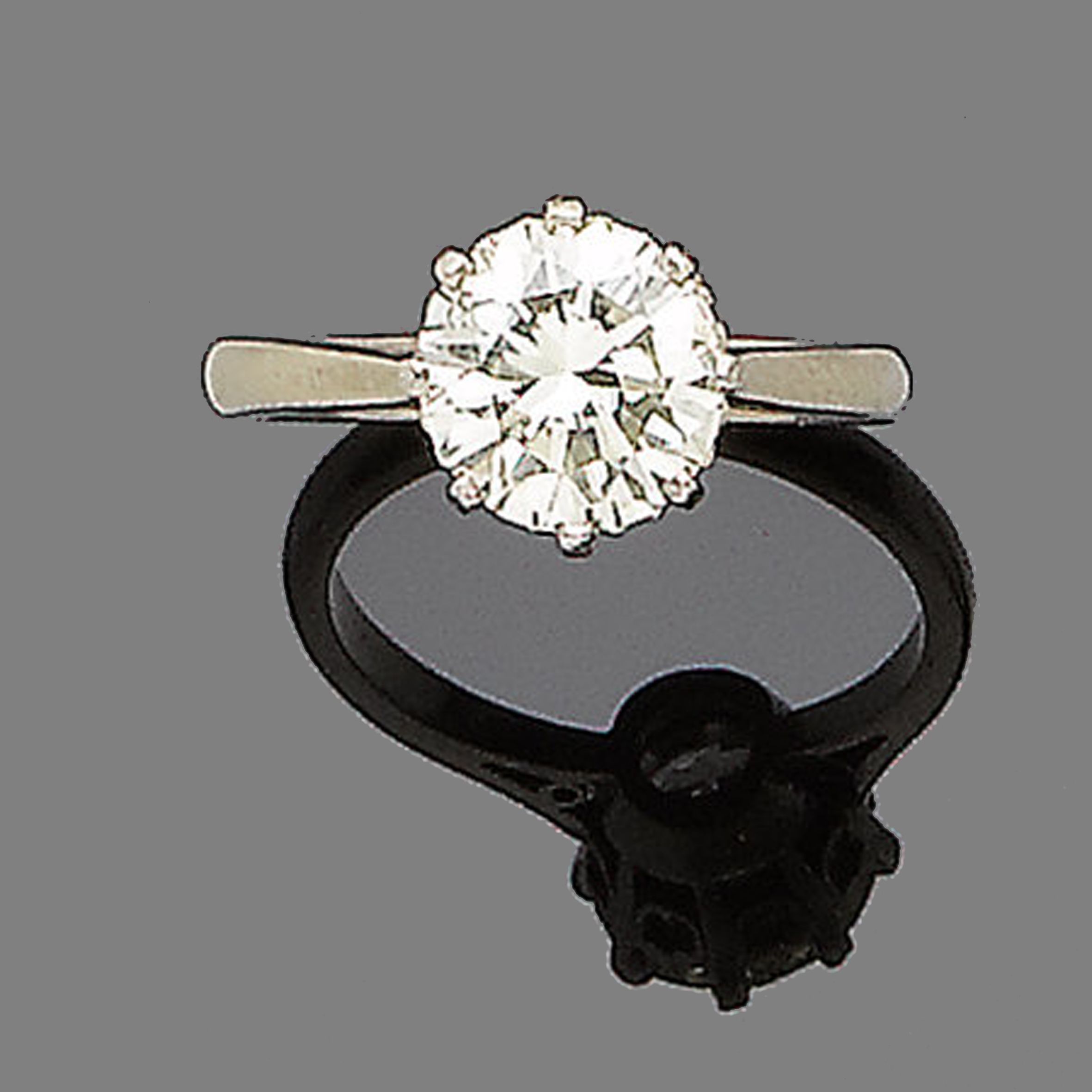 A diamond single-stone ring
