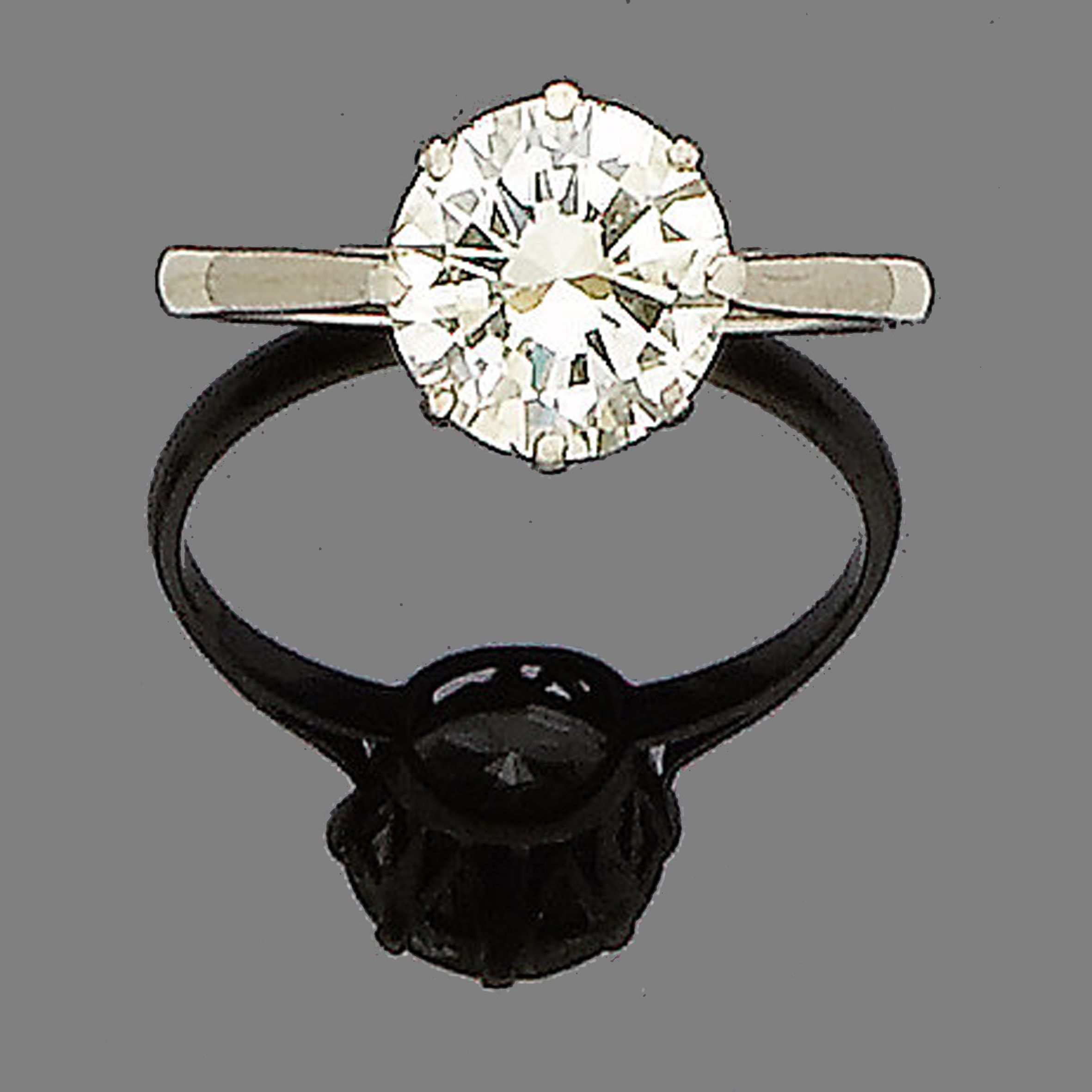 A diamond single-stone ring