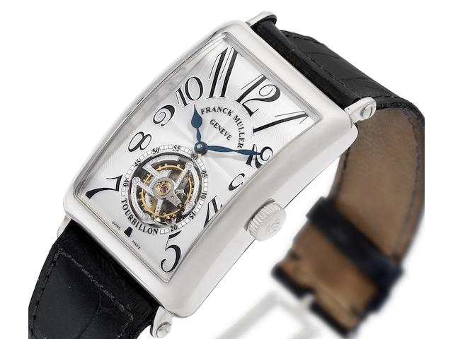 Franck Muller. A fine and rare 18ct white gold tourbillon wristwatch with presentation box and Certificate of OriginRef:200TWGSTP, No.86, Sold 1st March 2006