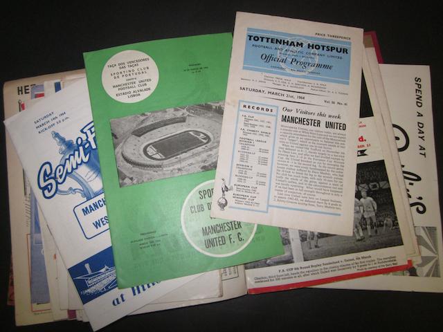 A collection of 1963/64 Manchester United programmes