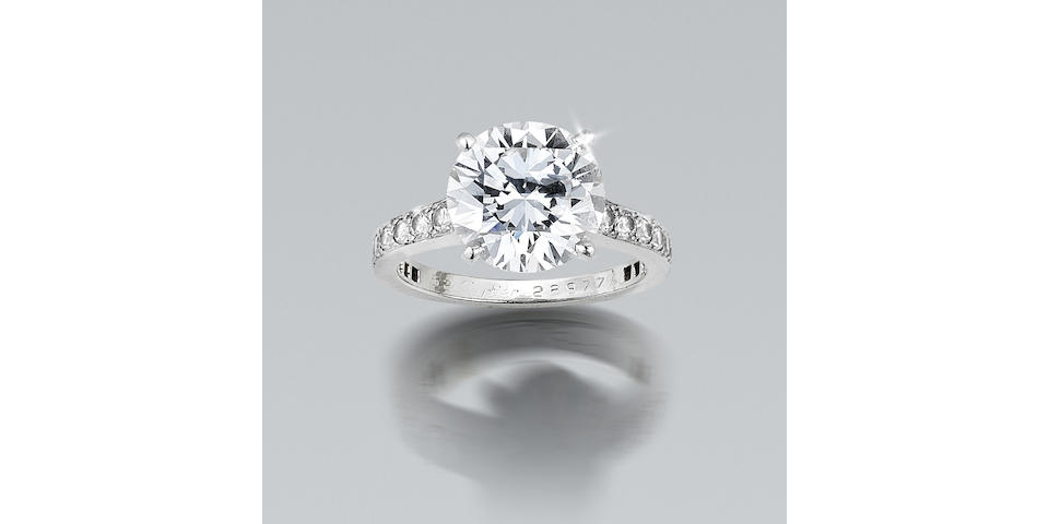 A diamond single-stone ring, by Cartier