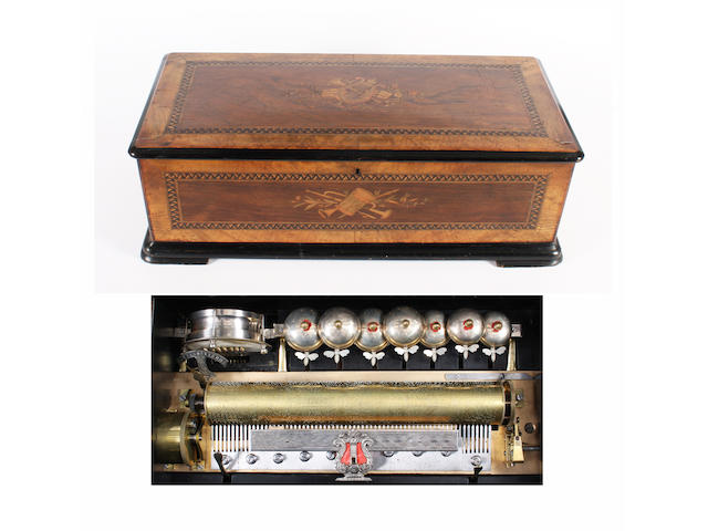 A twelve air cylinder musical box by Thibouville-Lamy, circa 1885,
