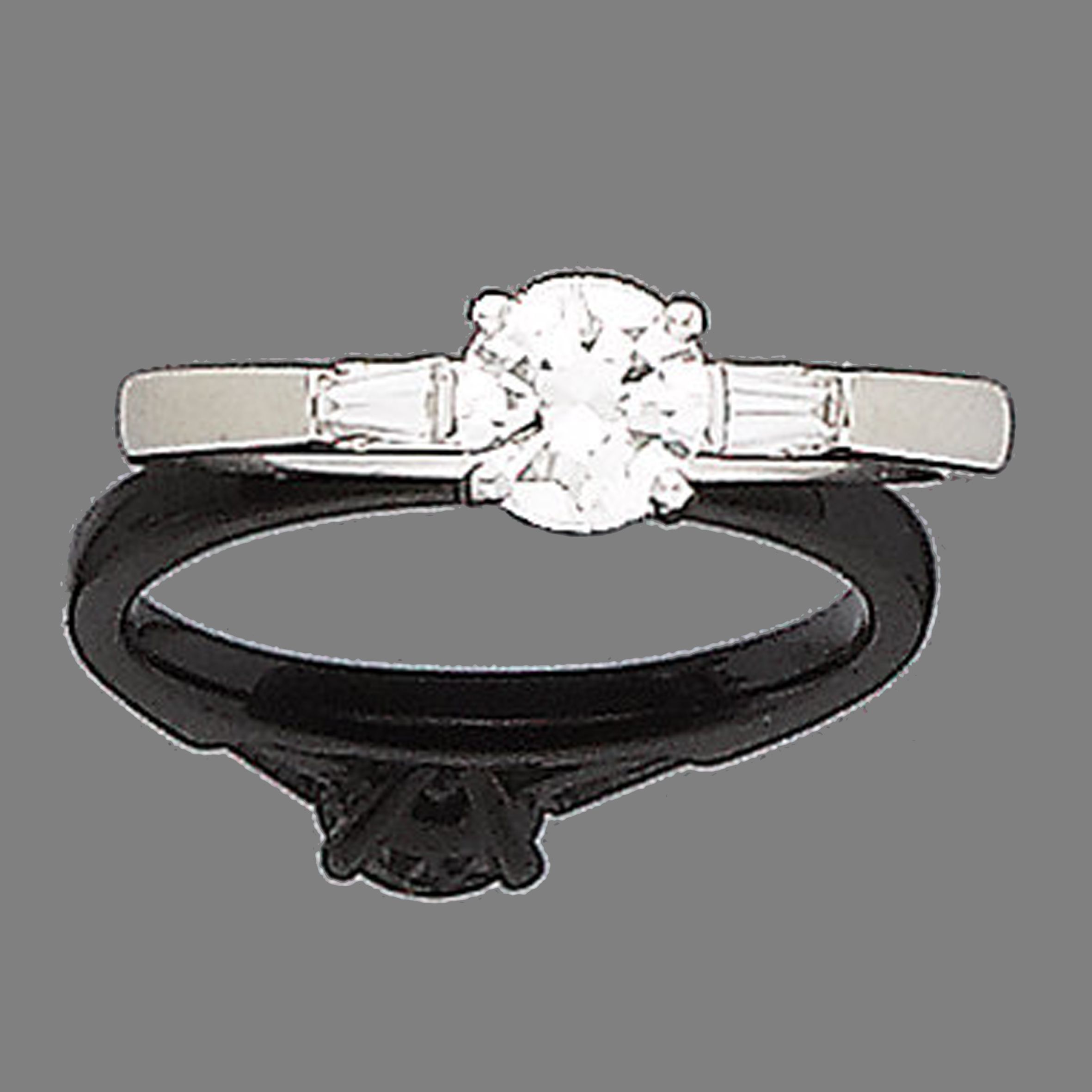 A diamond single stone ring