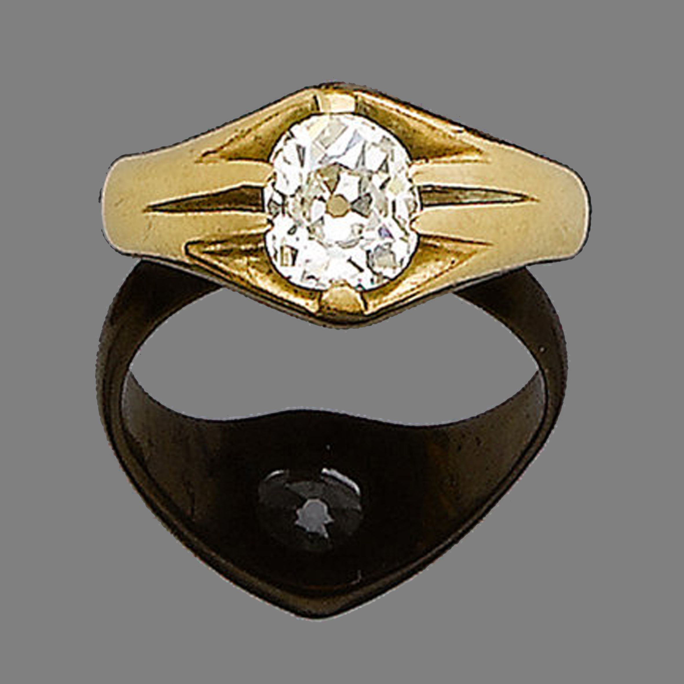 A diamond single-stone ring