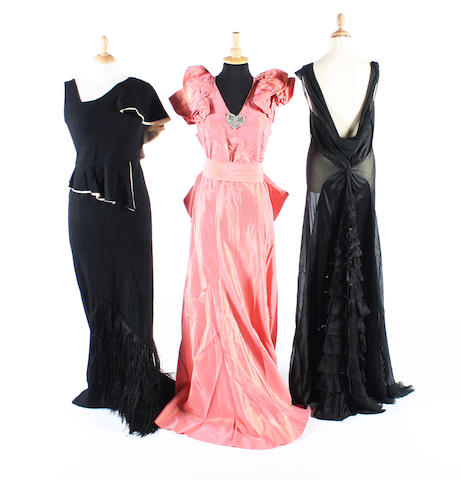 Five 1930s evening dresses