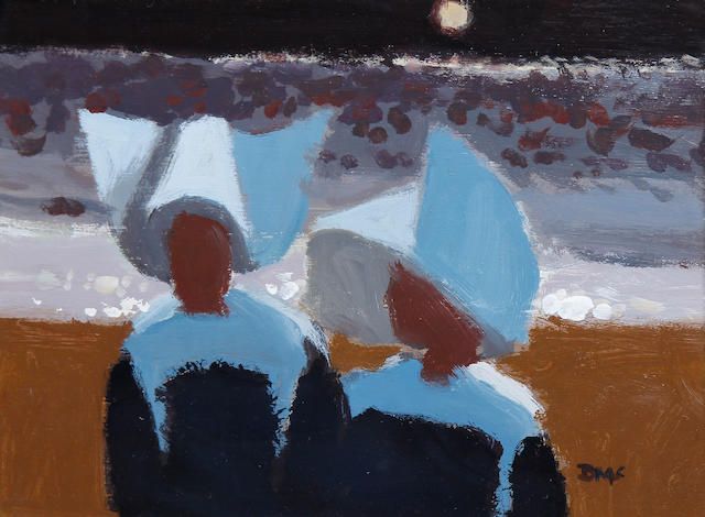 Donald McIntyre (British, 1923-2009) 'Two nuns and moon'