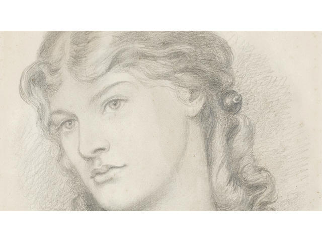 Dante Gabriel Rossetti (British, 1828-1882) Portrait of Alexa Wilding