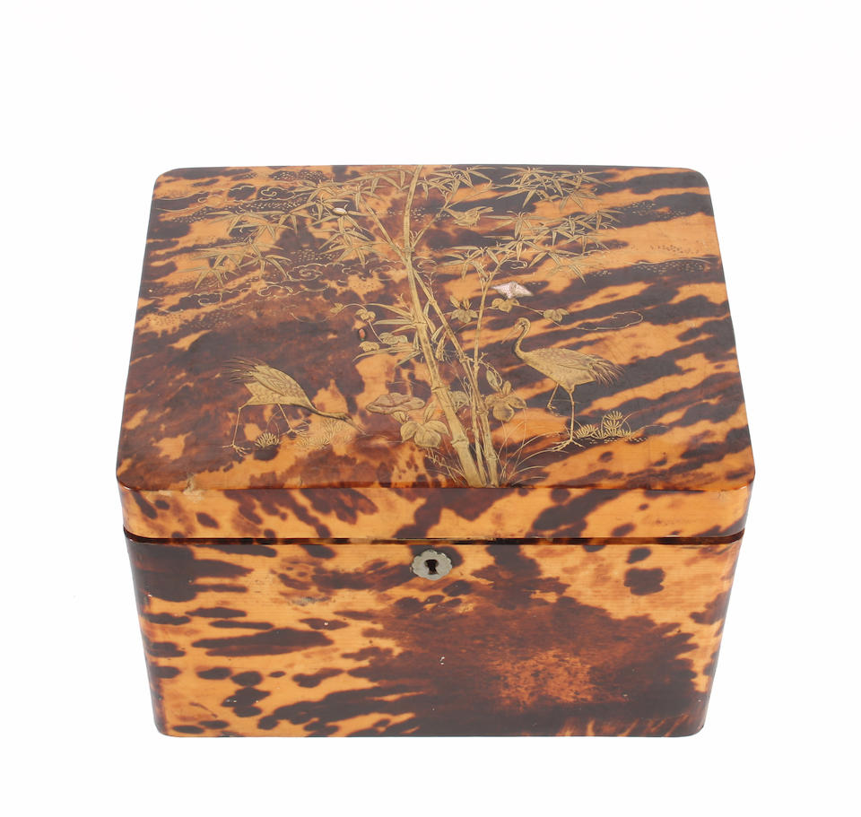 A Chinese tortoiseshell box