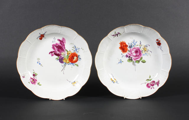 A pair of Meissen dishes, circa 1770